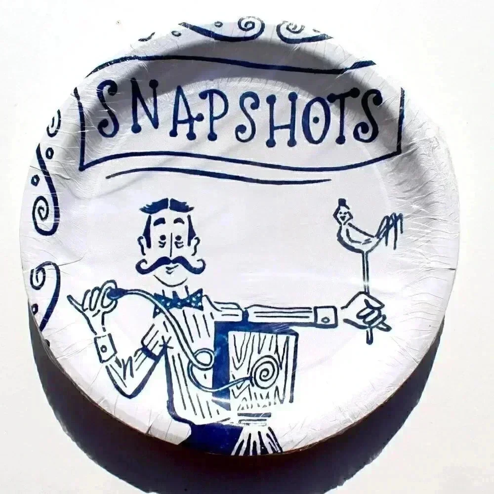 Photographer Snapshot Advertisement - 8 Pack Vintage Inspired Decor Paper Plate