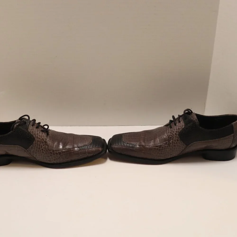 Stacy Adams Men's Dress Oxford Shoes Gator Print on Leather Size 9M