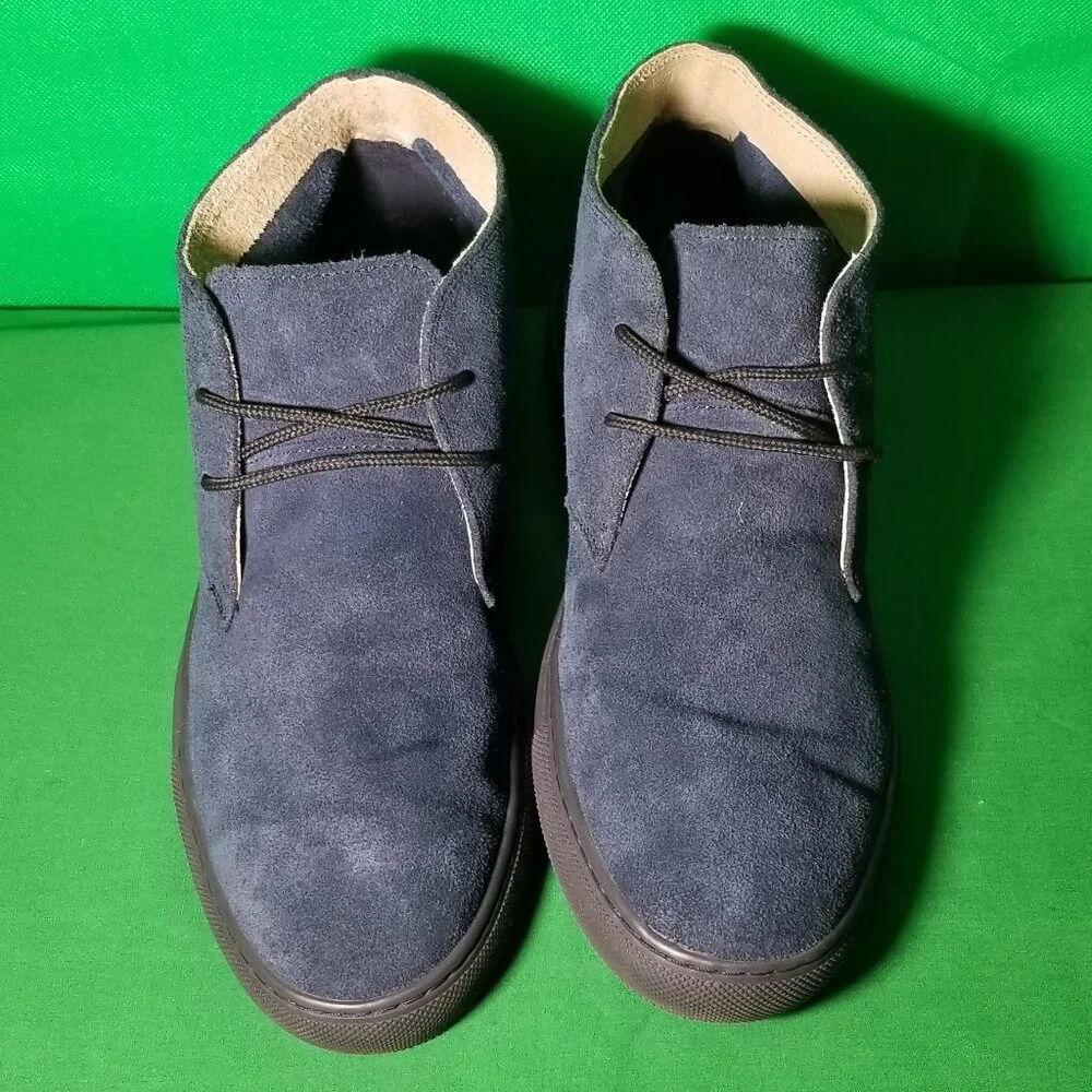 Banana Republic Blue Suede Chukka Desert Ankle Boots Ortholite Men Size 9 Soft