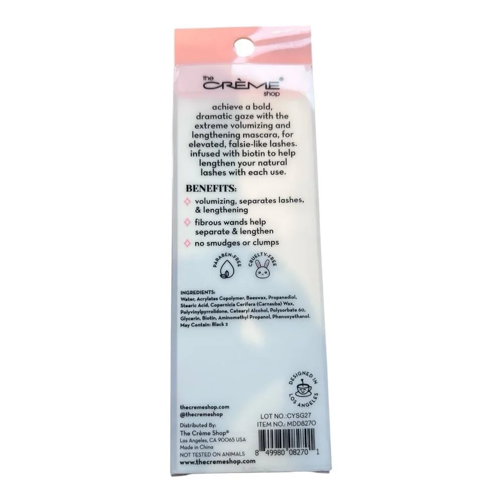 The Creme Shop 3D Mascara Duo 2 Piece Dramatic Volume False Effect Biotin