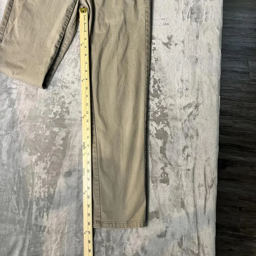Plaid & Plain Junior Slim Fit Kaki Dress Pants Size 28W × 30L with Pockets