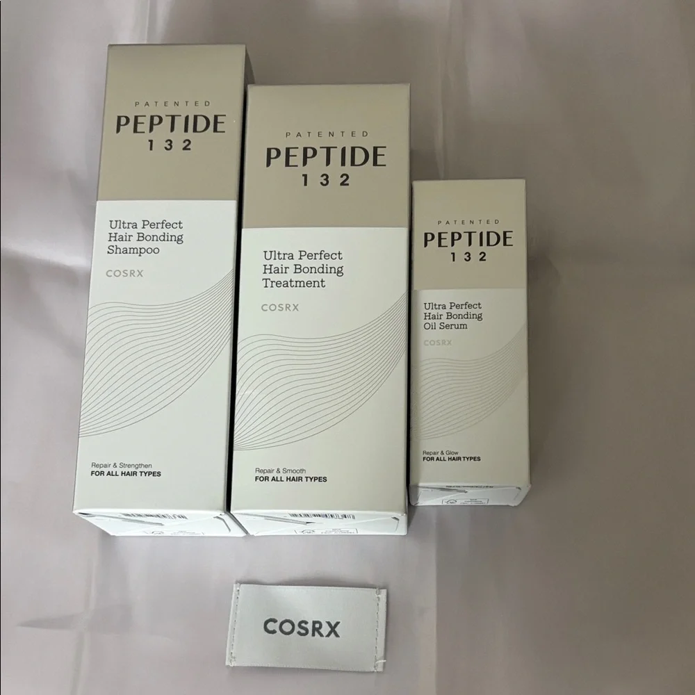 COSRX Peptide 132 ultra perfect Hair Bonding Set Shampoo Treatment Oil Serum