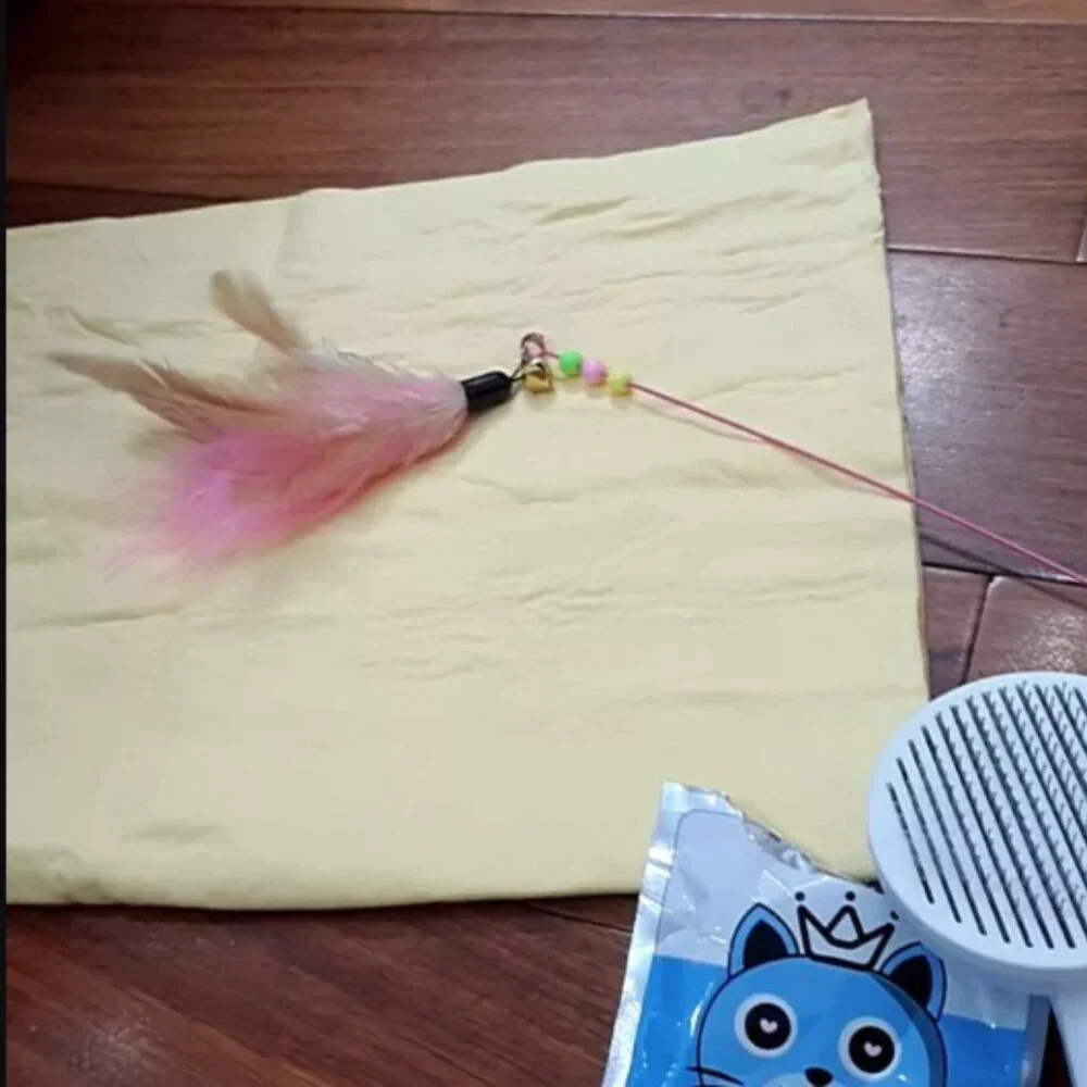 Cat fishing rod toy