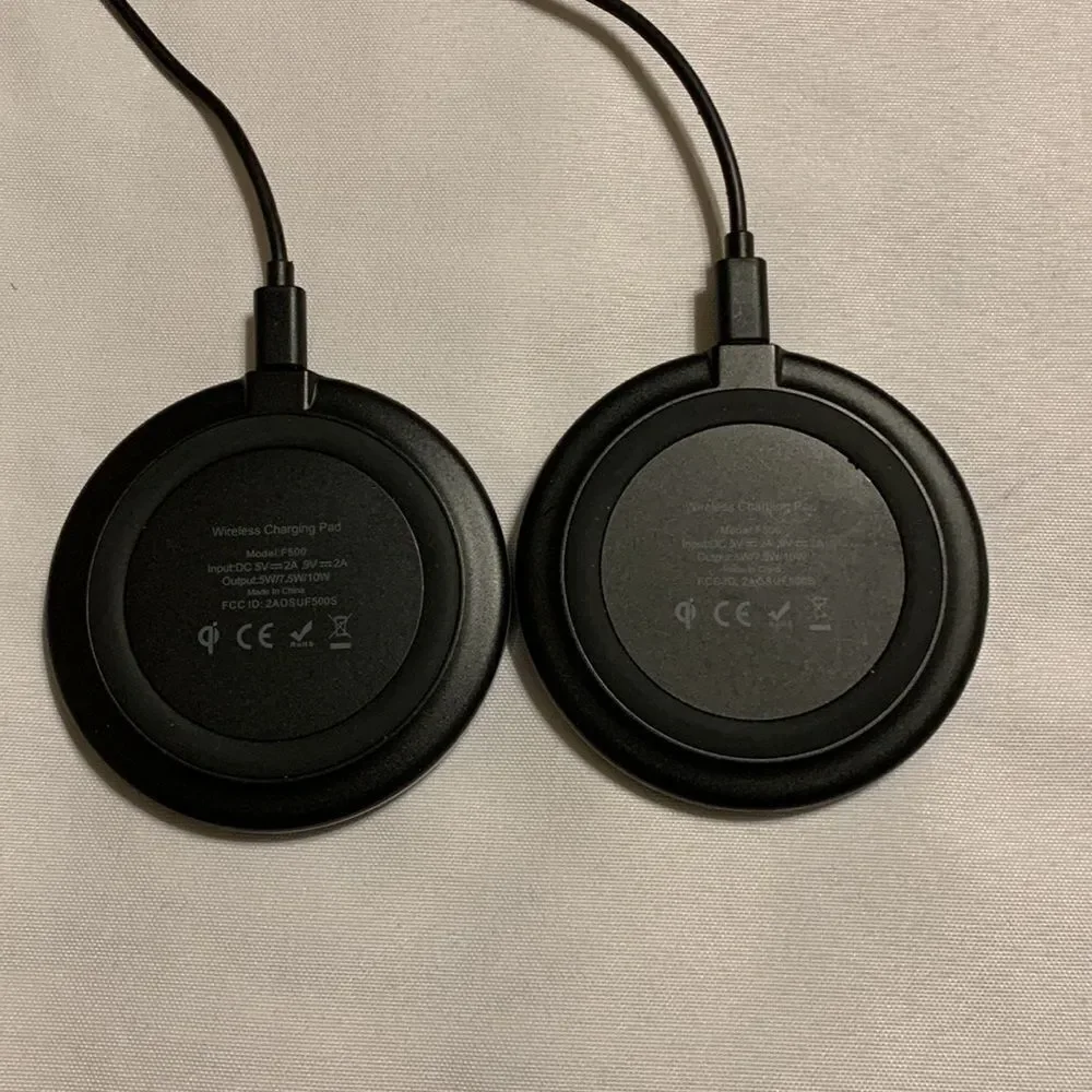 Yootech Set of two wireless chargers. Used one temporary & never the second one