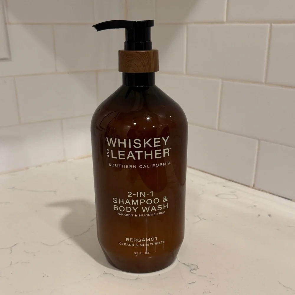 Whiskey & Leather 2-in-1 Shampoo & Body Wash Bergamont NEW
