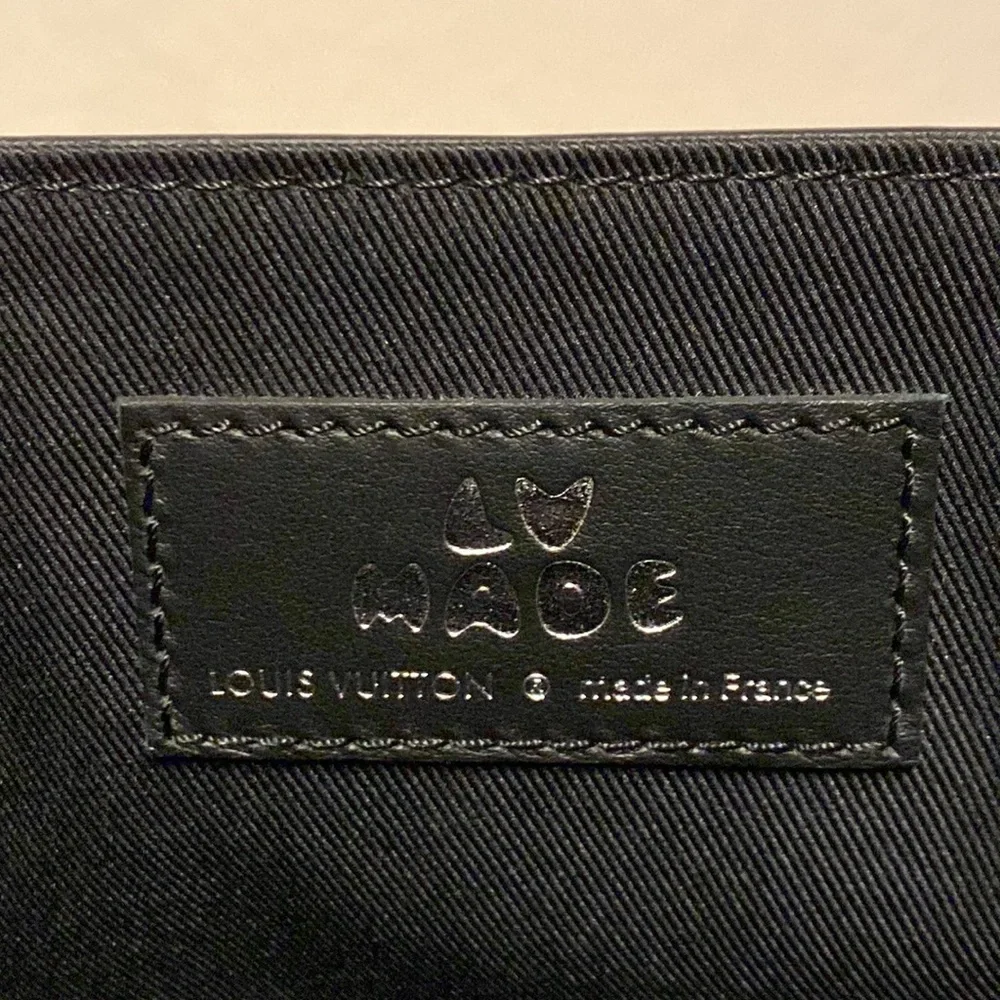 Louis Vuitton Nigo Besace Tokyo Leather Denim Mixed Messenger Bag