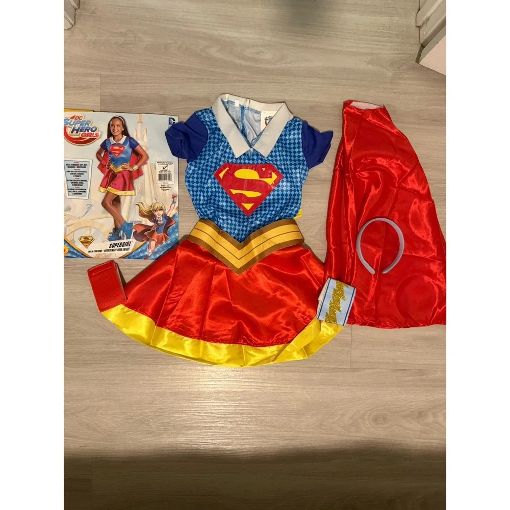 DC Super Hero Girls Supergirl Costume Dress Up Halloween Cosplay - Size 4-6