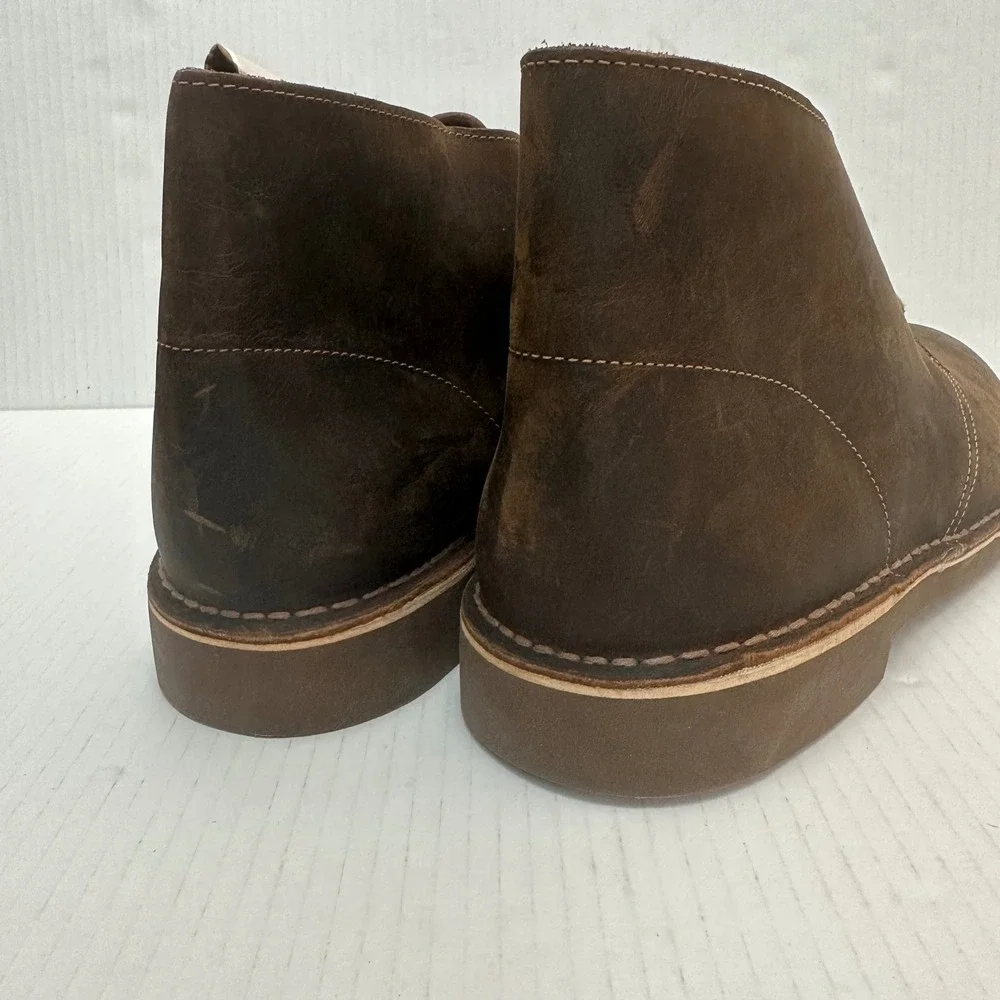 Clarks Desert Boots Mens 13 Bushacre 2 Ankle Brown Leather Lace Up Chukka Shoes