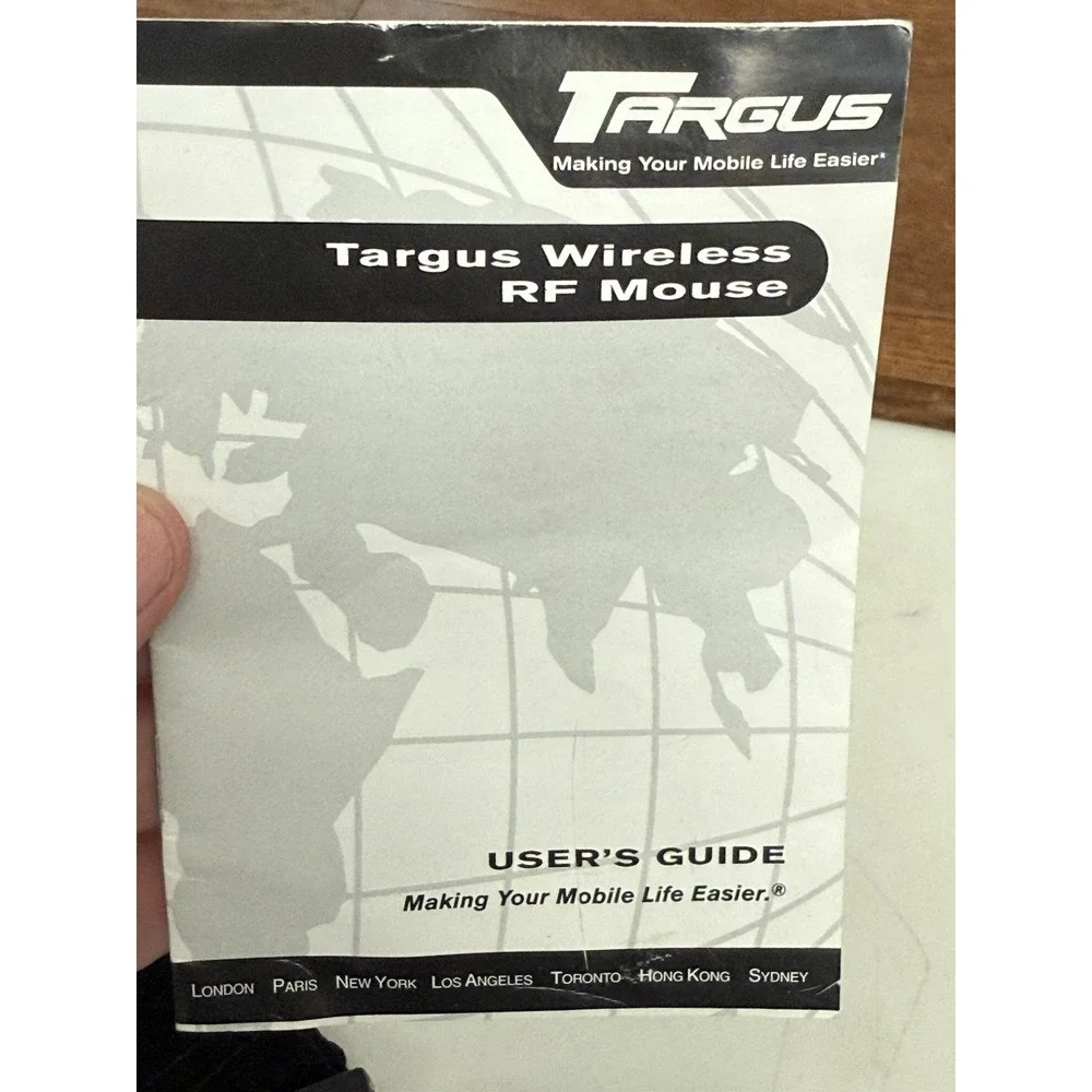 Targus PAWM10 Gray Optical Wheel Mouse Wireless Scroll USB Receiver, Works Great