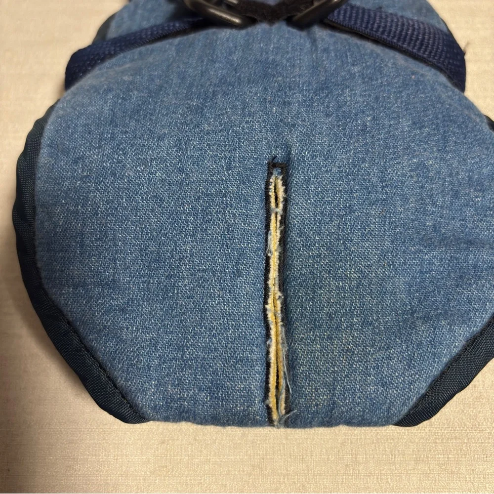 Pet Pouch for small dog blue made in USA steam cleaned