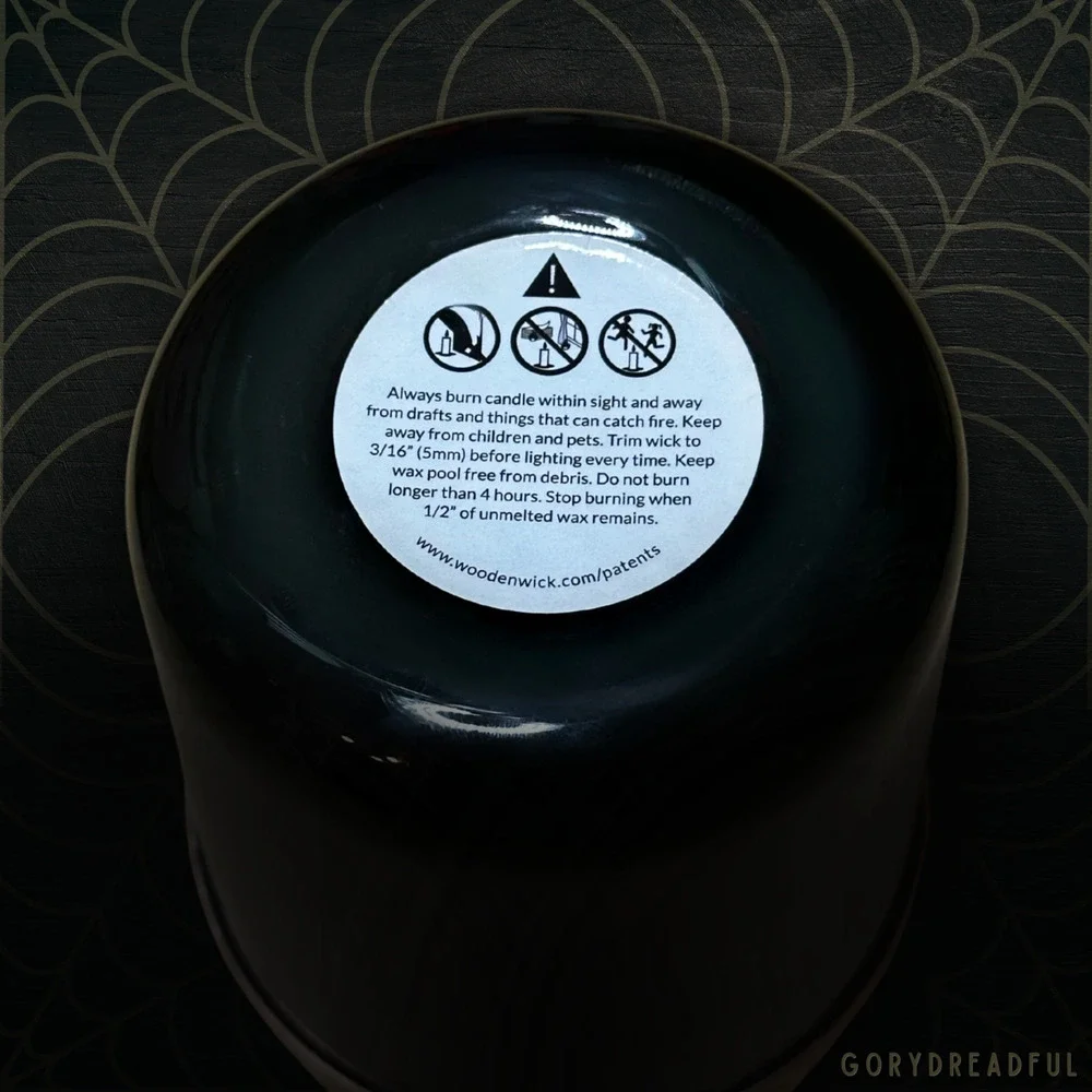Gory Dreadful Candle Co plum spooky