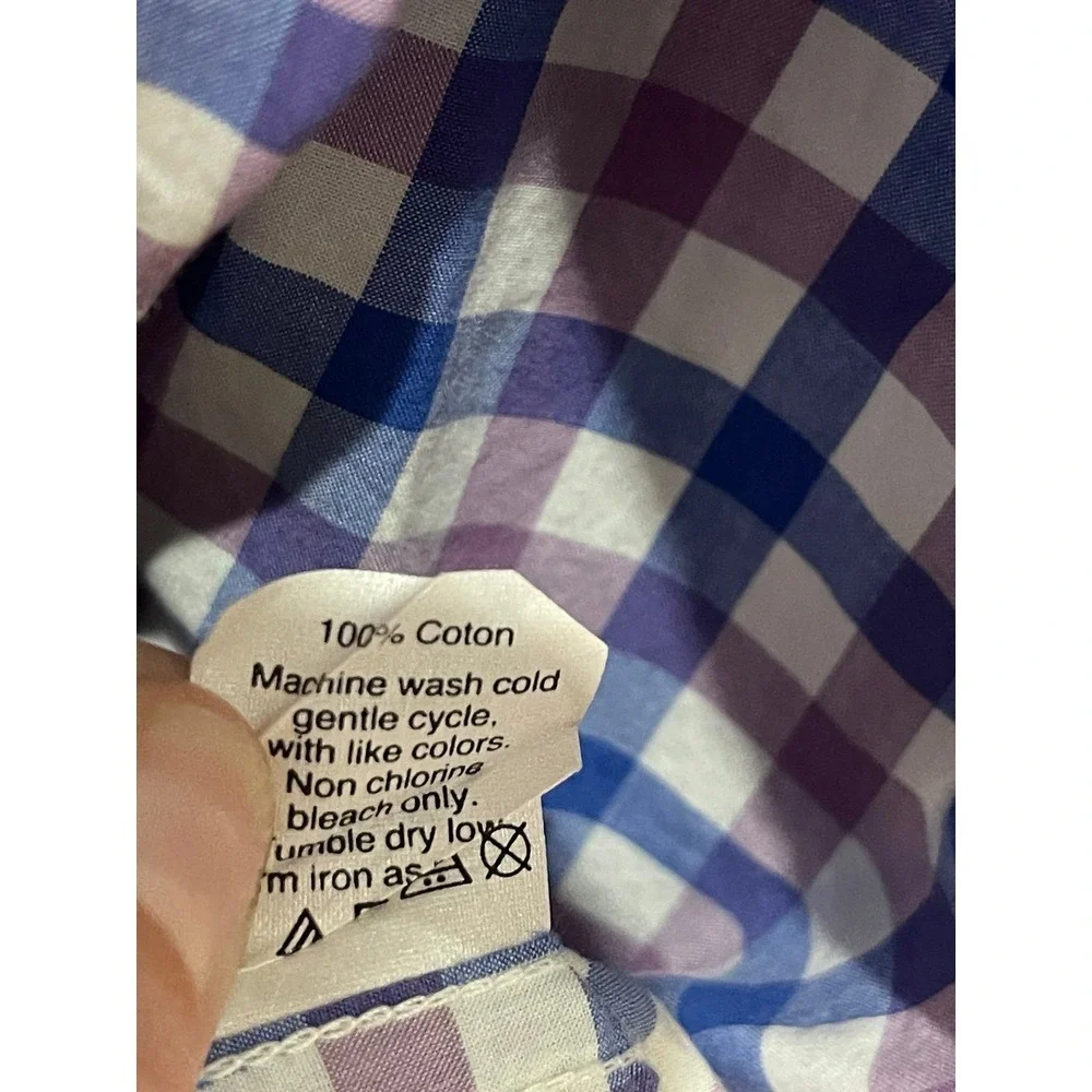 J. Crew XL Purple/Blue/White Collared Long Sleeve Slim Fit Button‎ Down