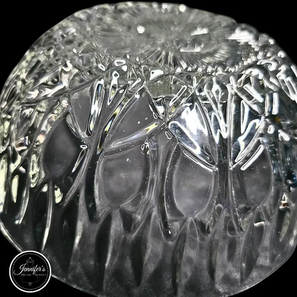 Pasari Indonesia Vintage Pretzel Clear Pressed Glass Serving Bowl