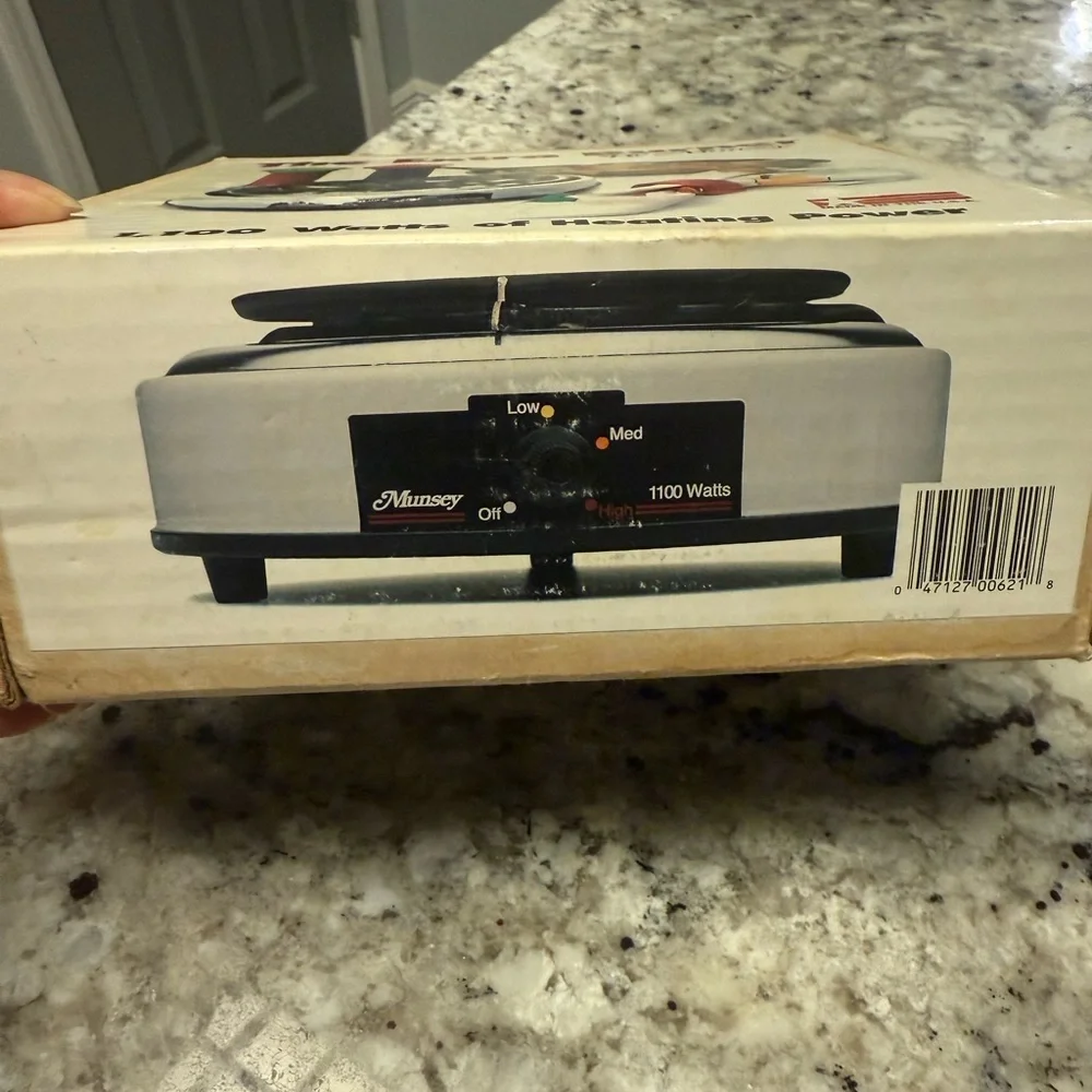 Vintage 1986 Hot plate extra burner by Munsey works great.