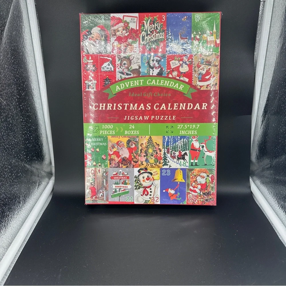 Christmas Advent Calendar Jigsaw Puzzle - Festive Red