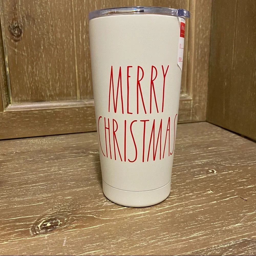 Rae Dunn insulated travel Mug MERRY CHRISTMAS