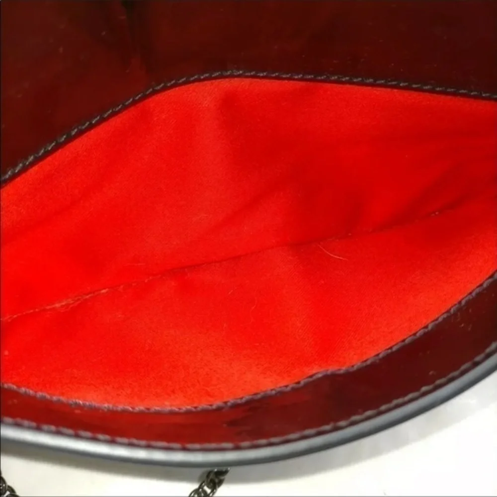 Christian Louboutin Riviera Black Patent Leather Clutch