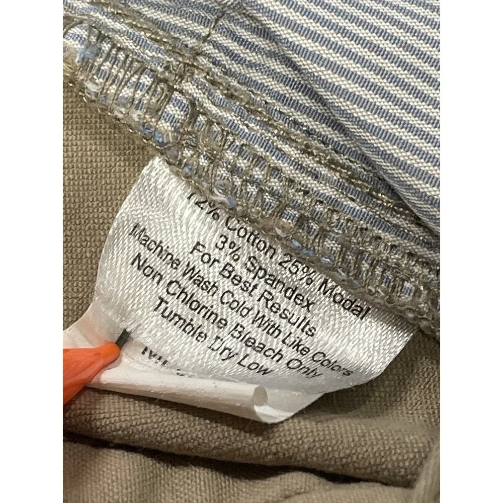 Peter Millar Mens Sz 40 x 26 Beige Khaki Flat Front Pant (CC12)