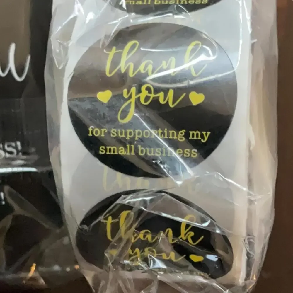 550 Thank you business cards and stickers