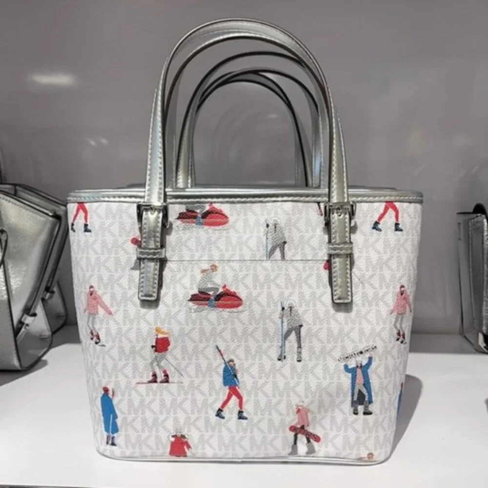 Michael Kors Jet Set Girls XS Convertible Satchel Bright White