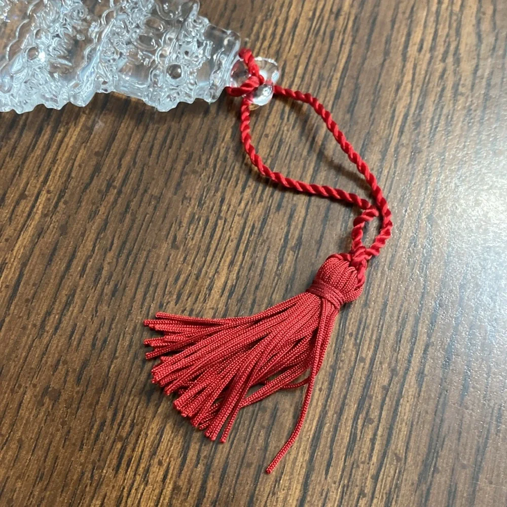 “5/$20” Waterford Crystal Cake Ornament with Red Tassel our first Christmas 2005