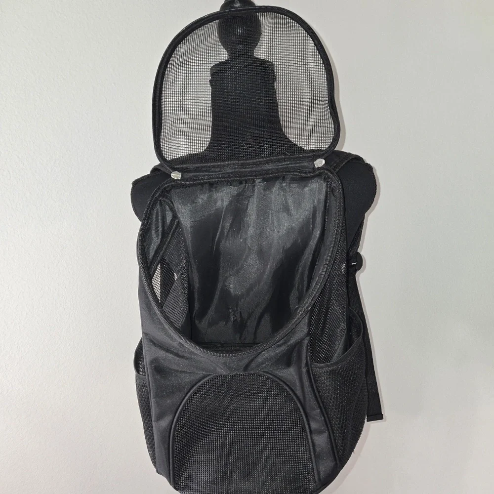 Black Pet Carrier Backpack