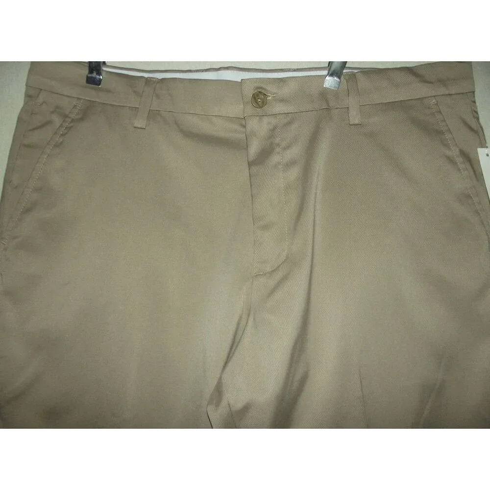 Essentials Pants Mens 38 x 32 Tan Khaki Classic Straight flat front