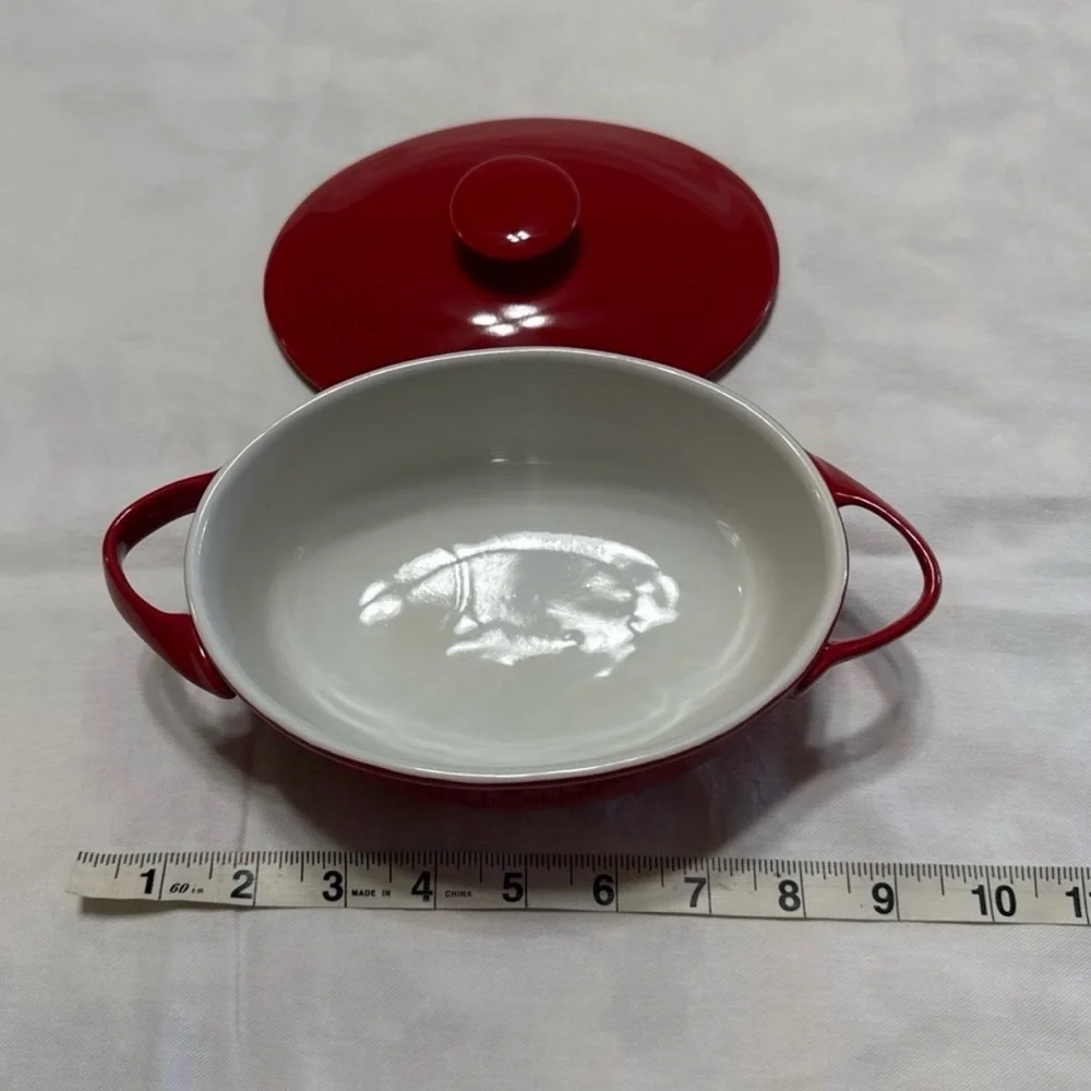 Crate&Barrel Cherry Red Casserole Dish