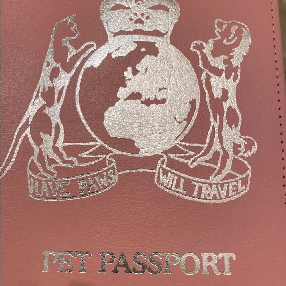 Lila Paws Pet Passport Holder - 5x7 pink faux leather , NWOT