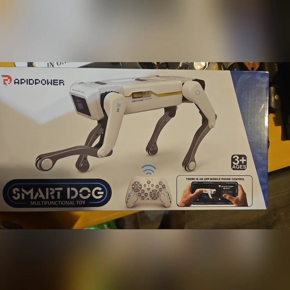 Smart Dog Robot Toy - White and Gray