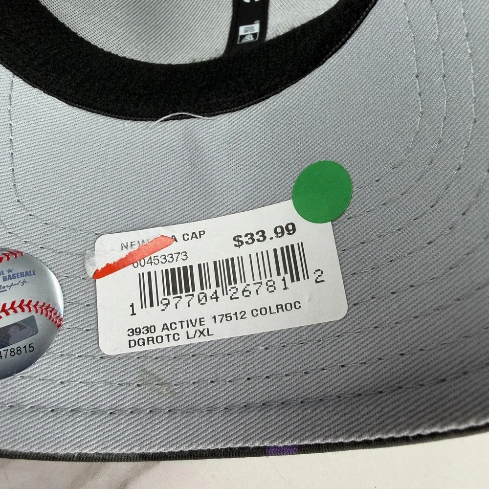 Colorado Rockies Camo Hat Cap Fitted Men Large/XL Gray 39Thirty Baseball New Era
