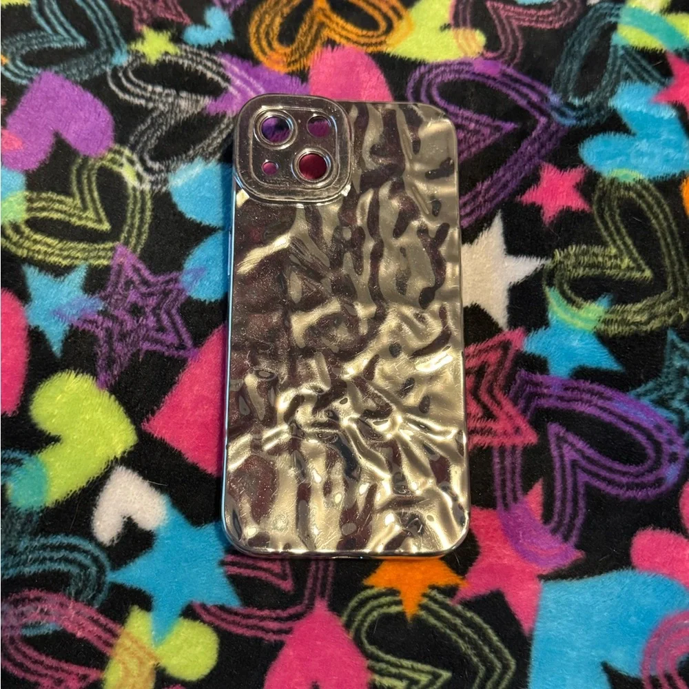 Silver Textured Phone Case