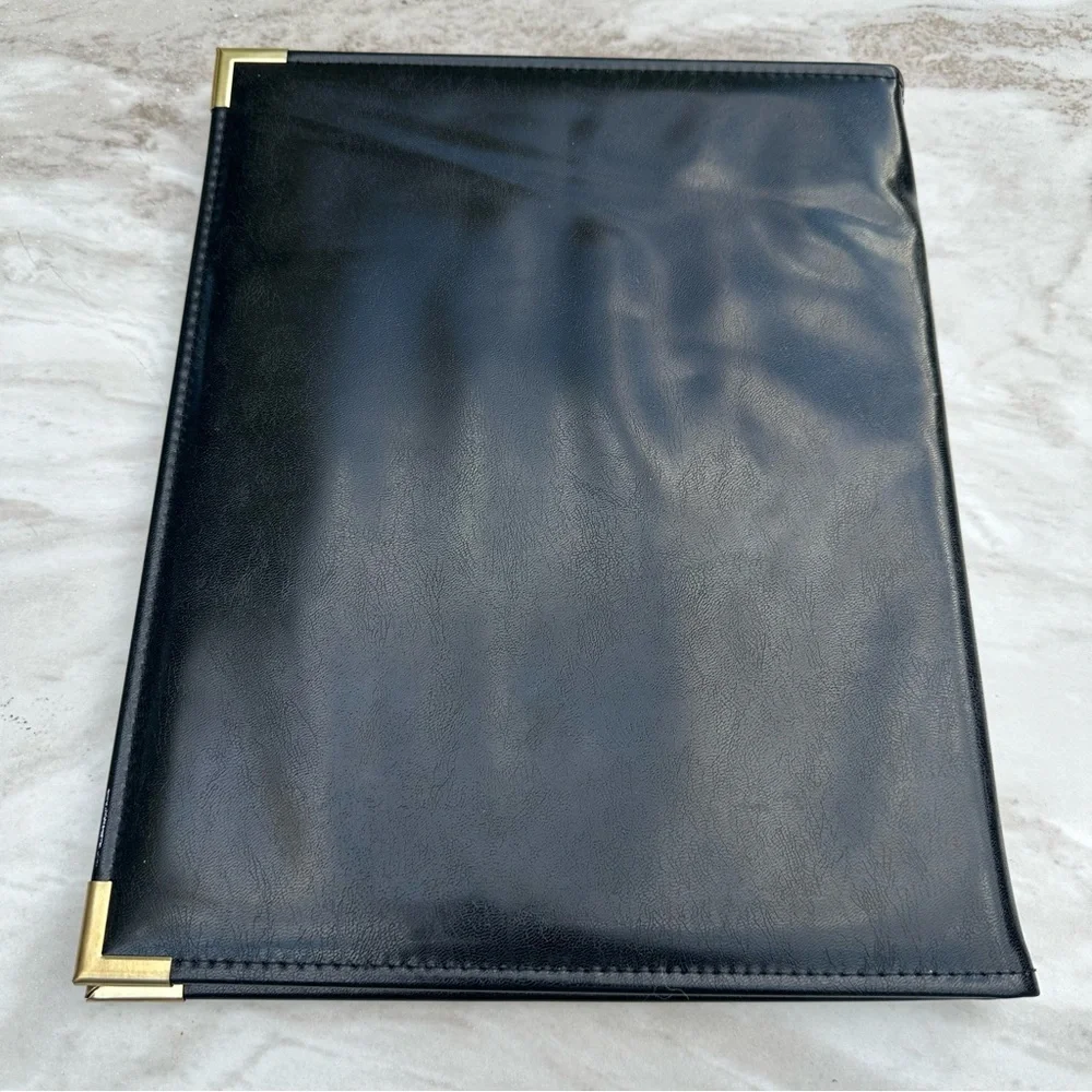 University of‎ Notre Dame Black Faux Leather Medallion Portfolio Pad Pen Holder