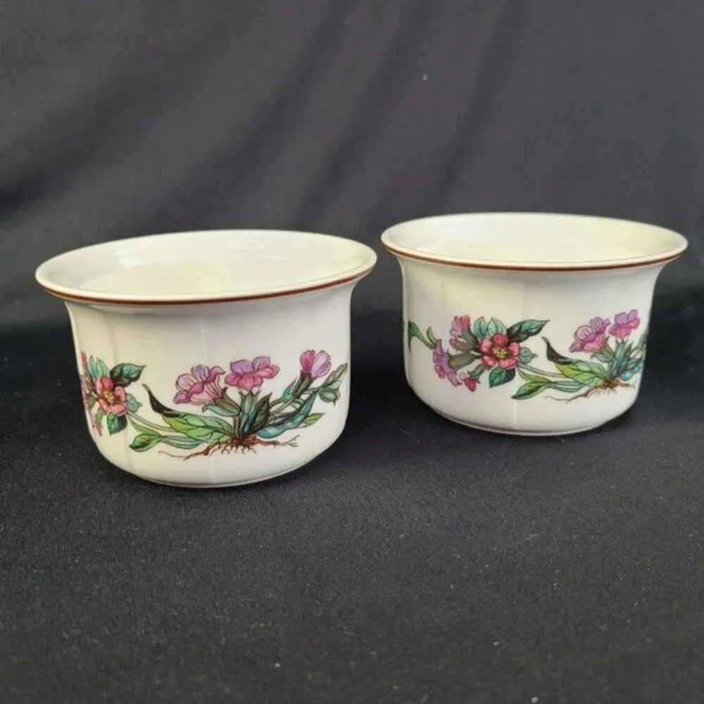 Villeroy and Boch Botanica Pulmonaria‎ Officinalis Purple Set of 2 Ramekins Disc