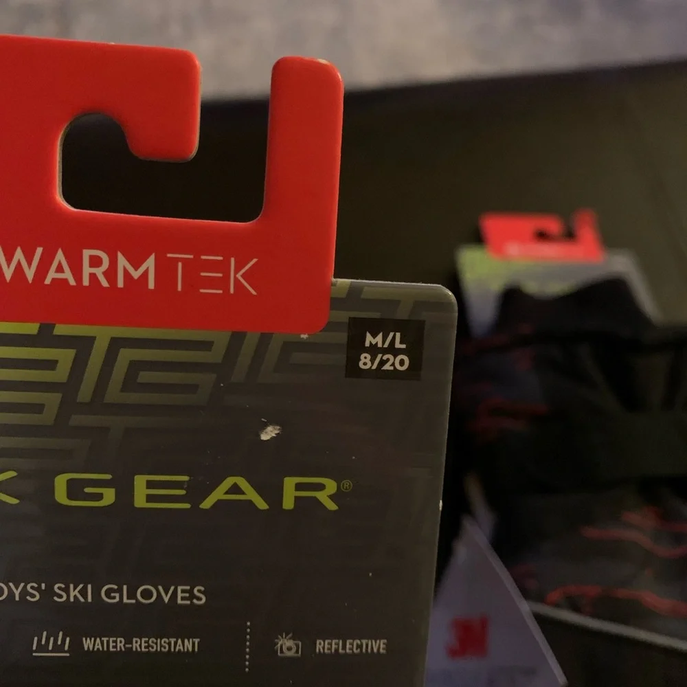 Tek Gear Boys Ski Gloves - Black and Red (Set of 2 pairs) ❄️🎿☃️