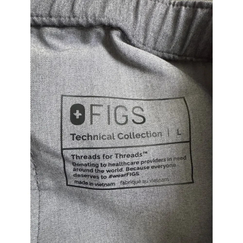 Men's Figs Axim Cargo Pocket Scrub Pants size L in Graphite Workwear Utility