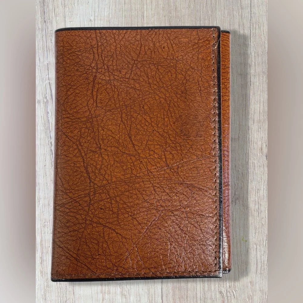 Vintage Textured Leather Men's Trifold Wallet