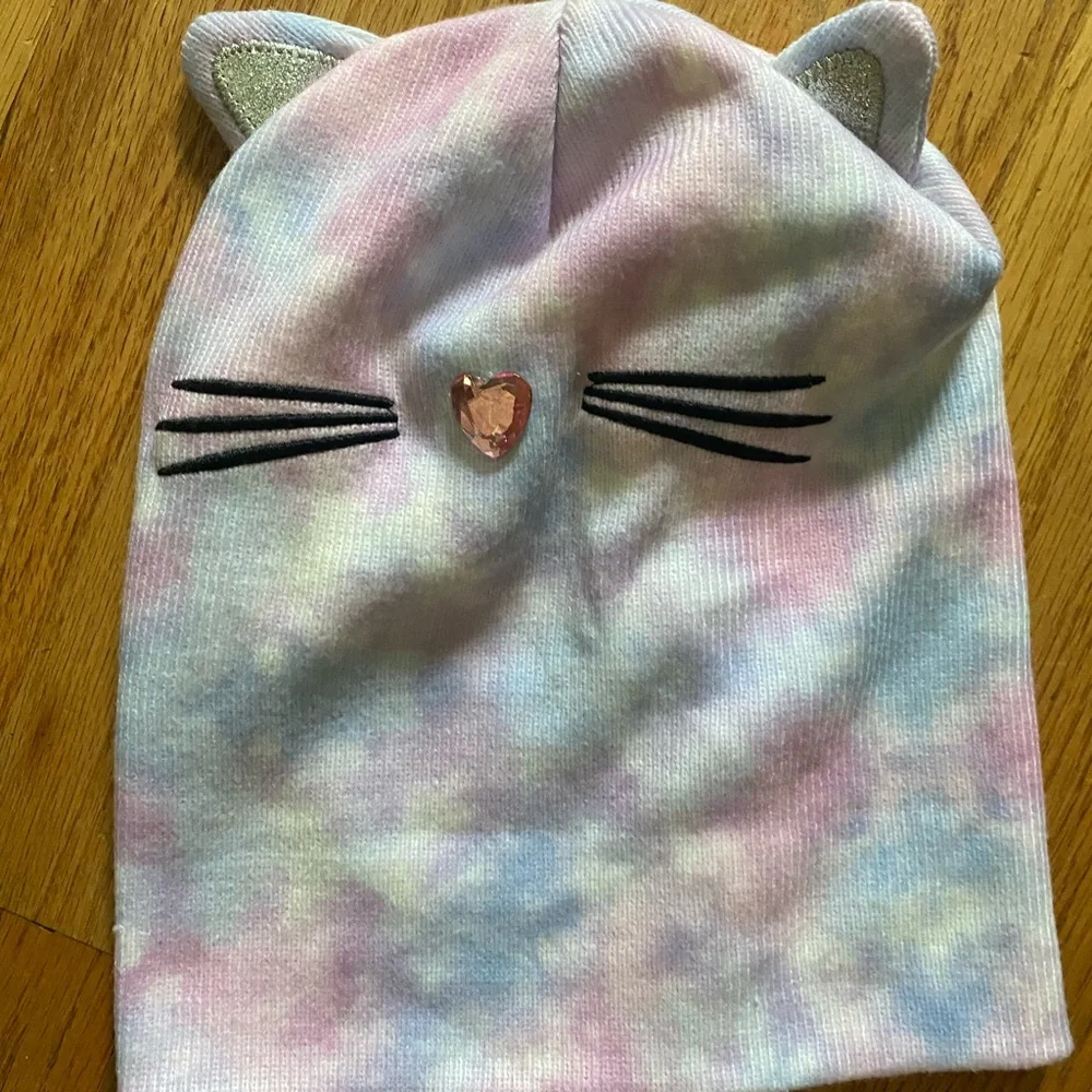 Kids Tie-Dye Cat Ear Beanie