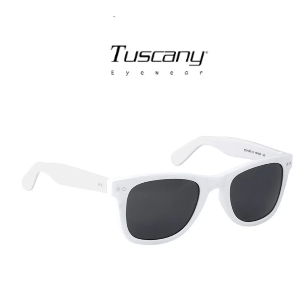 Tuscany Polarized White Sunglasses SG107 50•22-145
