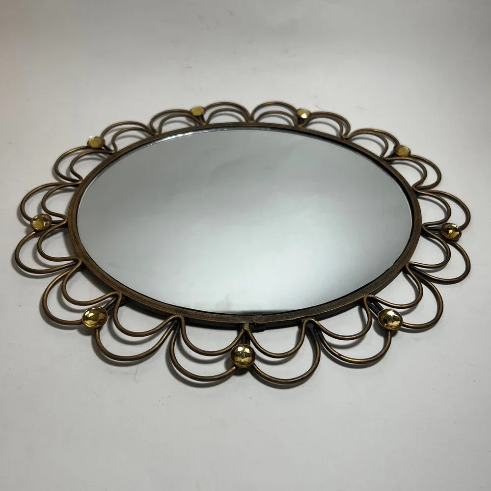 New View Gifts & Accessories Decorative Oval Scallop Mirror
