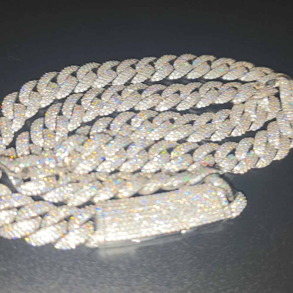 🔥 24” Iced-Out Miami Cuban Chain – S925 Solid Sterling Silver , 12mm