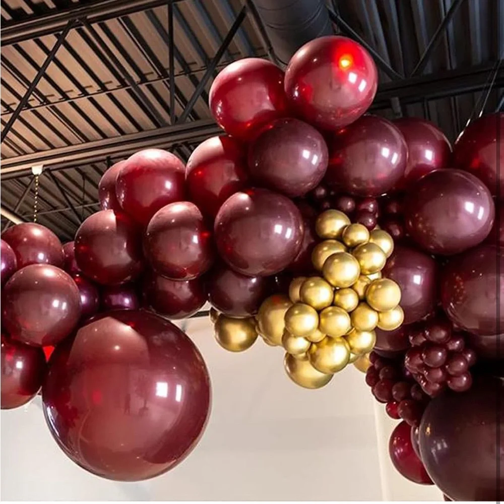 🍒4/$15 7Pc Burgundy 18in” Large Latex Balloons