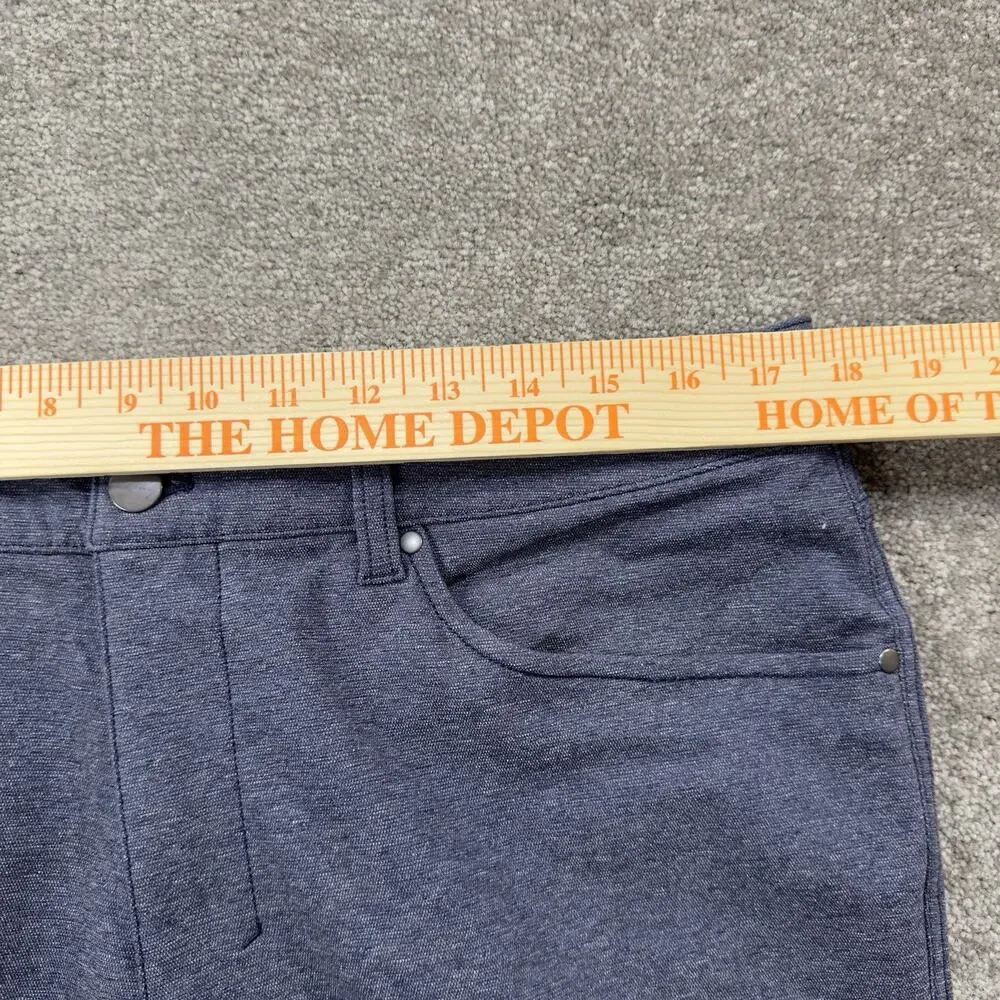 Lululemon ABC Classic Fit Straight Leg Warpstreme Five Pocket Pant Blue 34X32