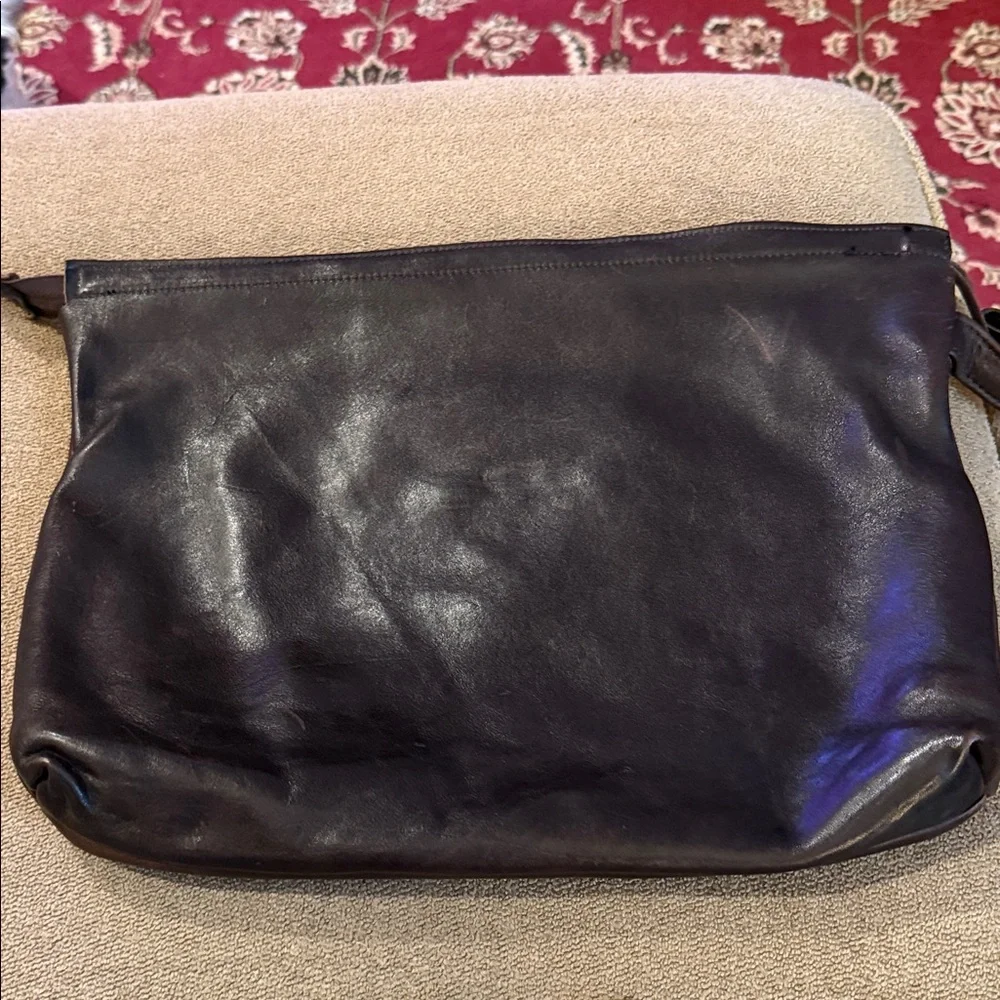 Tanners Council of America Top-Grain Cowhide Zip Laptop Bag Case (TD)