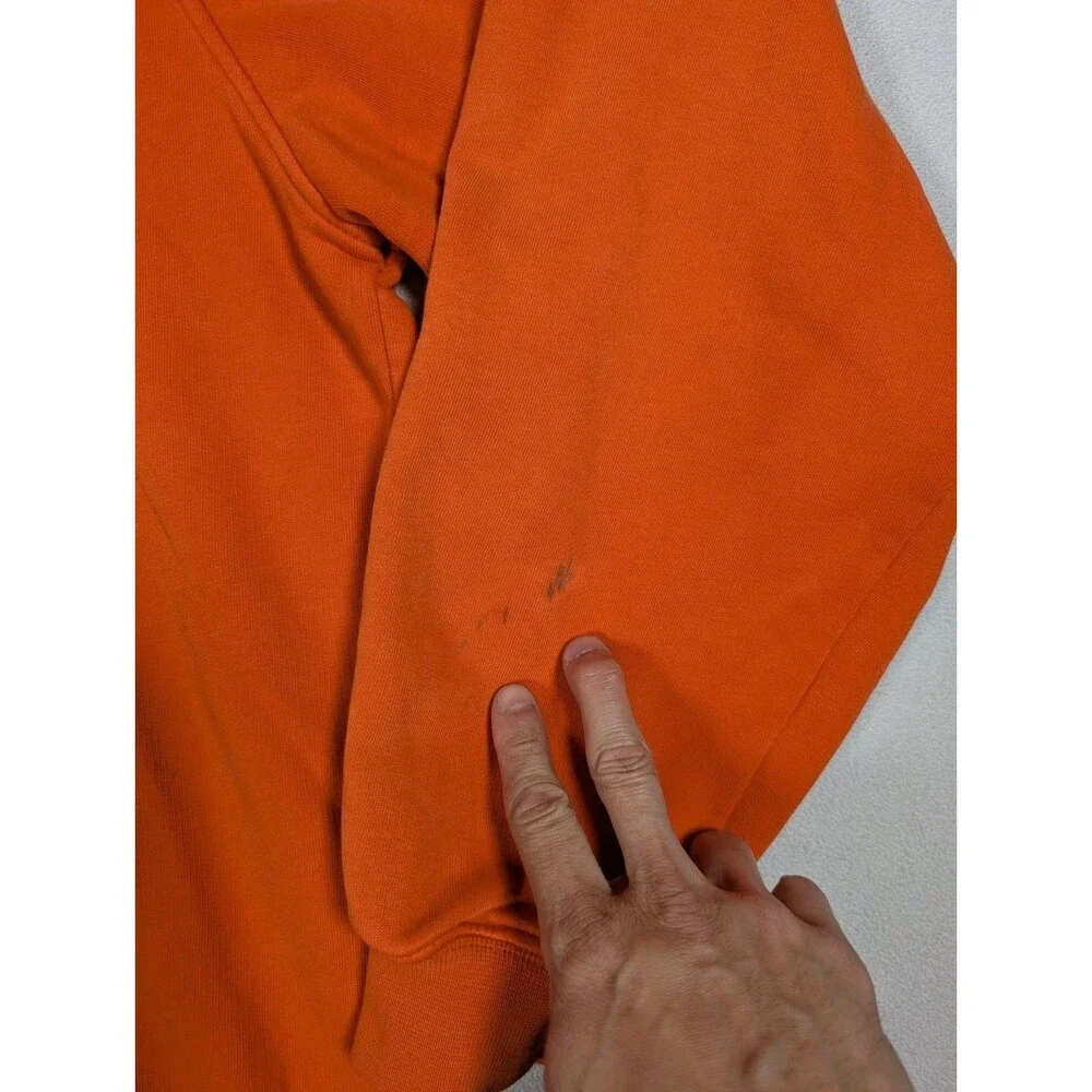 VTG Y2K Nike Essential Side Swoosh Orange Crewneck Sweatshirt XL Silver Tab