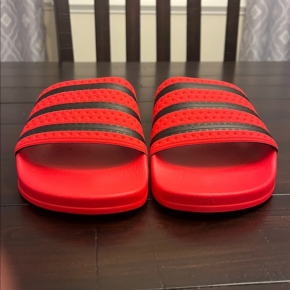 Adidas Adilette Slides Shoes Sandals JR3619 Made in Italy red Mens Size 11