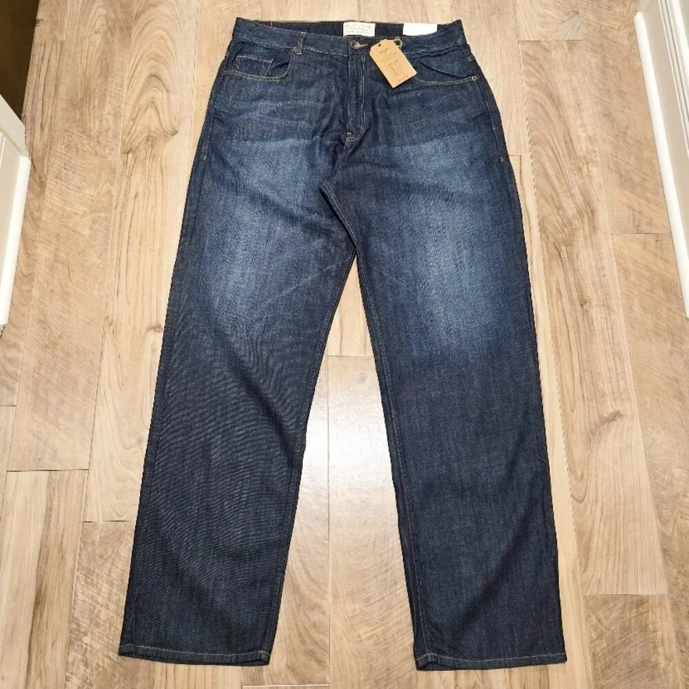 Nwt Willis & Walker Sz 42* Big & Tall Relaxed Fit Dark Wash Jeans USA Made 43x39