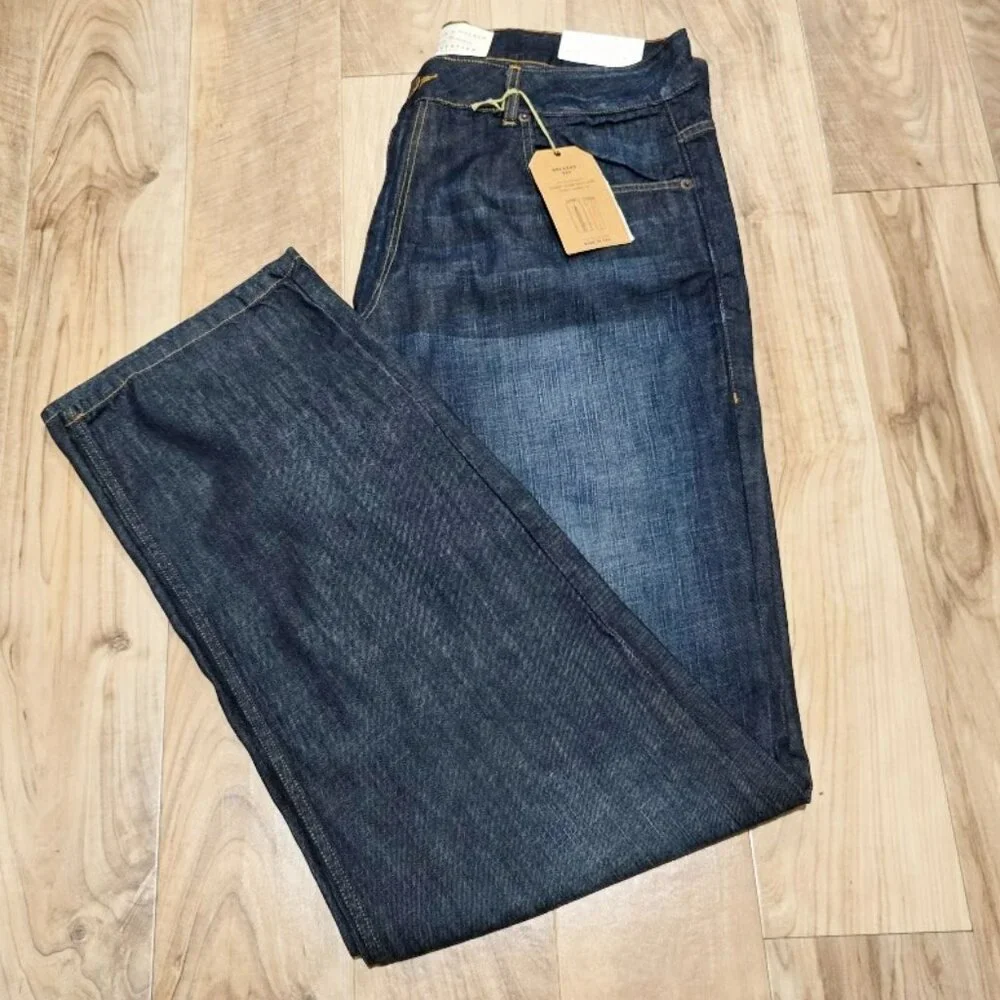 Nwt Willis & Walker Sz 42* Big & Tall Relaxed Fit Dark Wash Jeans USA Made 43x39