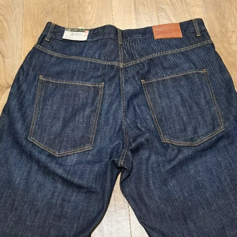Nwt Willis & Walker Sz 42* Big & Tall Relaxed Fit Dark Wash Jeans USA Made 43x39