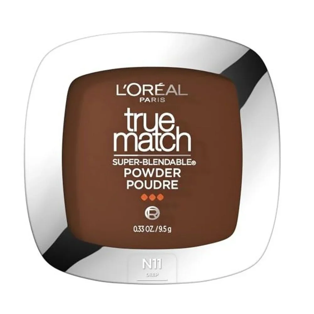 L'Oreal Paris True Match Powder Foundation Makeup, Oil Free, N11 Deep, 0.33 oz